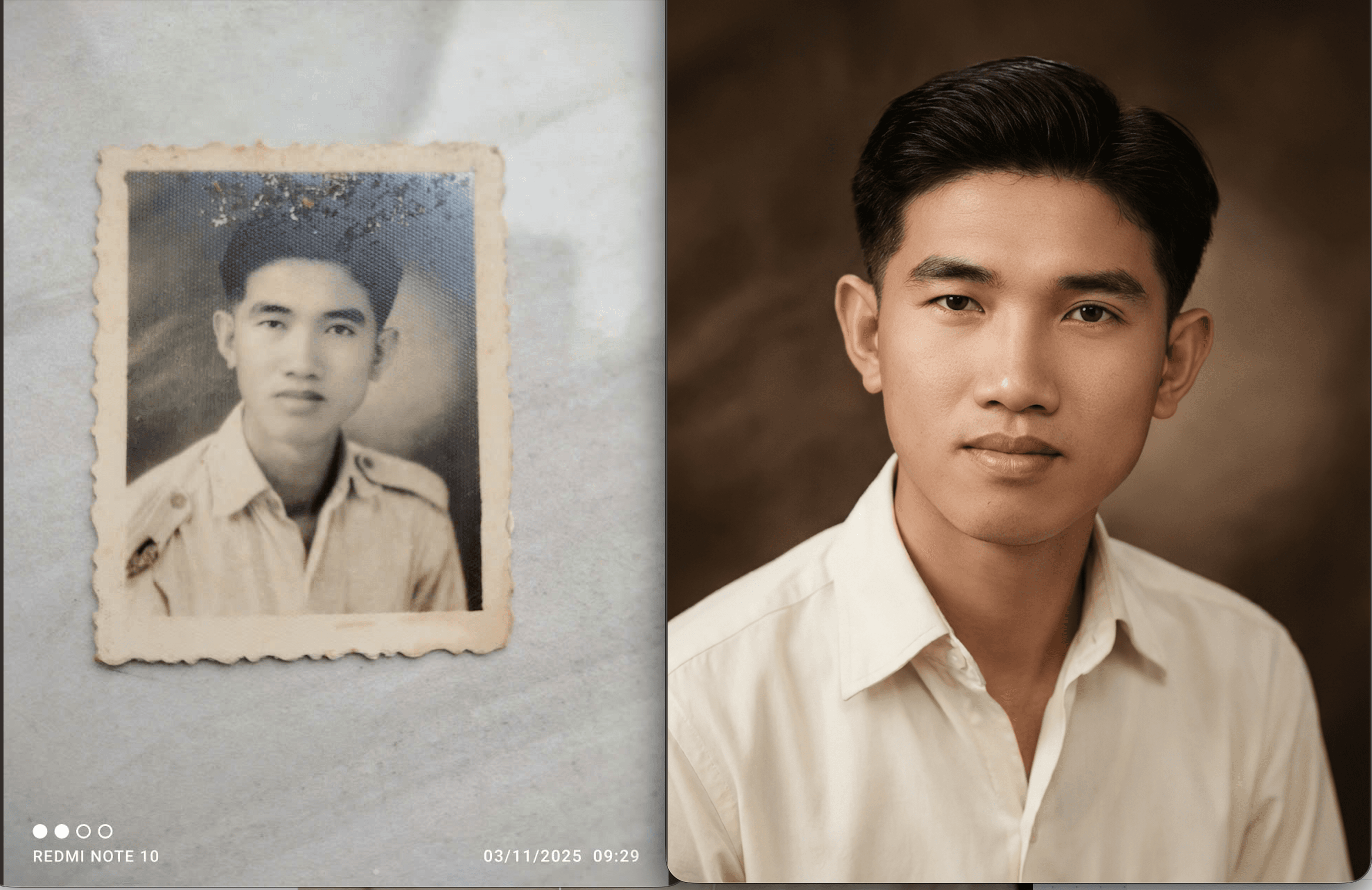 Photo restoration example 1